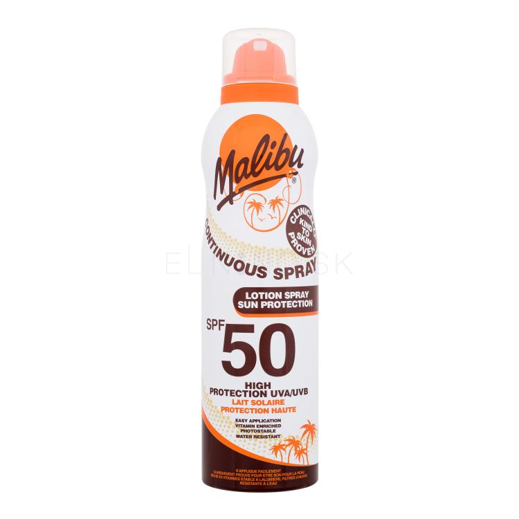 Malibu Lotion Spray Aerosol SPF50 Opaľovací prípravok na telo 175 ml