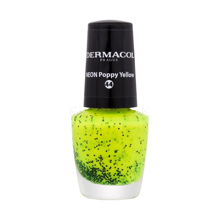 Dermacol Neon Lak na nechty pre ženy 5 ml Odtieň 44 Poppy Yellow