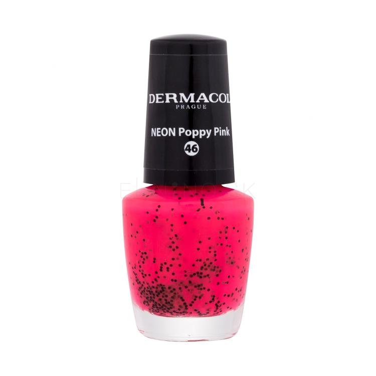 Dermacol Neon Lak na nechty pre ženy 5 ml Odtieň 46 Poppy Pink