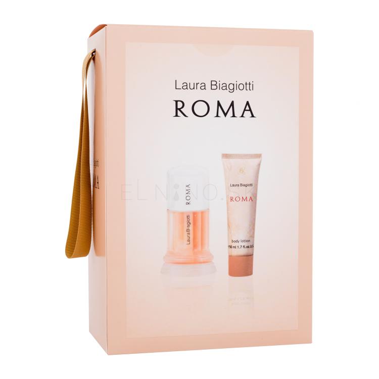 Laura Biagiotti Roma Darčeková kazeta toaletná voda 50 ml + telové mlieko 50 ml