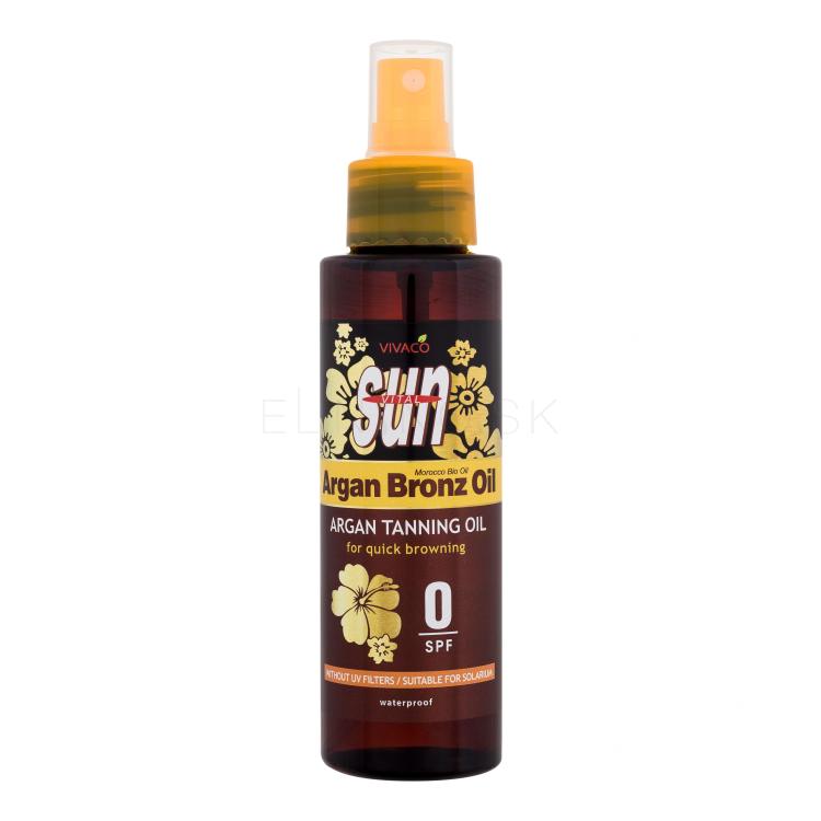 Vivaco Sun Argan Bronz Oil Tanning Oil SPF0 Opaľovací prípravok na telo 100 ml