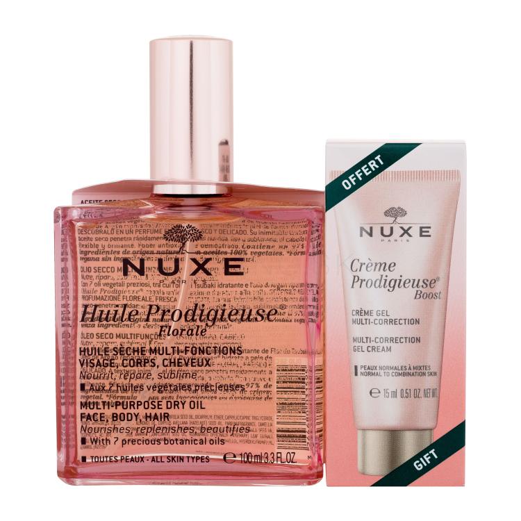 NUXE Huile Prodigieuse Florale Darčeková kazeta telový olej Huile Prodigieuse Florale Multi-Purpose Dry Oil 100 ml + gélový krém Créme Prodigieuse Boost Multi-Correction Gel Cream 15 ml