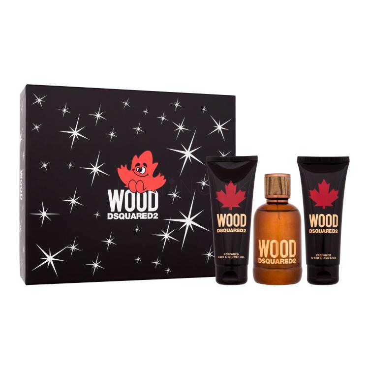 Dsquared2 Wood Darčeková kazeta toaletná voda 100 ml + sprchovací gél 100 + balzam po holení 100 ml