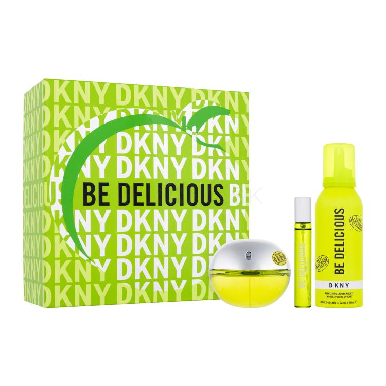 DKNY DKNY Be Delicious Darčeková kazeta parfumovaná voda 100 ml + parfumovaná voda 15 ml + sprchovacia pena 150 ml