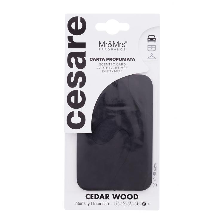 Mr&amp;Mrs Fragrance Cesare Scented Card Cedar Wood Vôňa do auta 1 ks