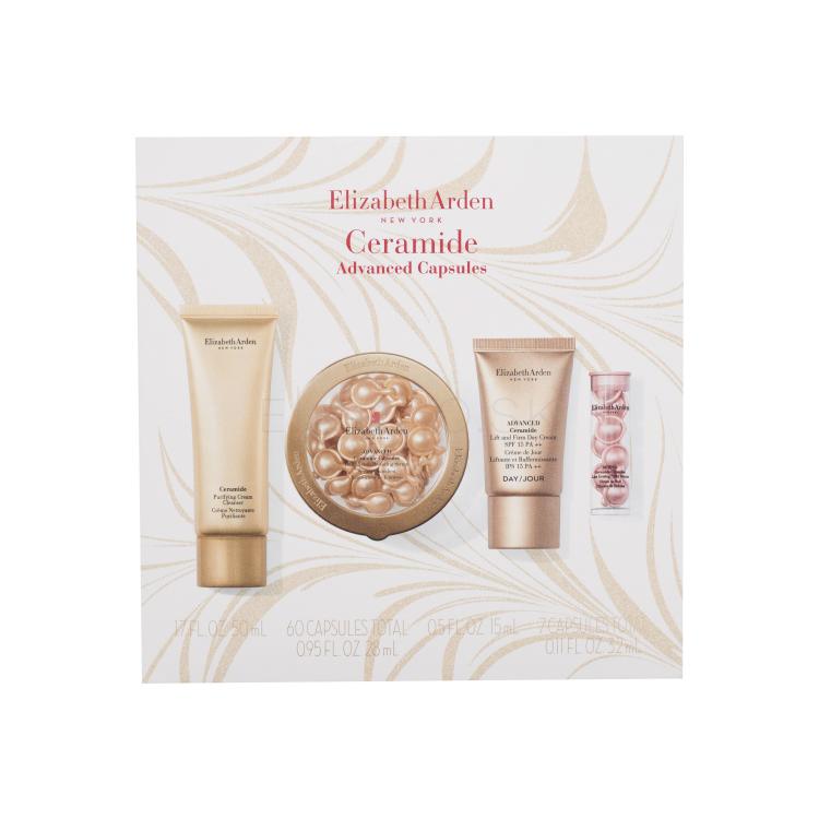 Elizabeth Arden Ceramide Advanced Capsules Darčeková kazeta pleťové sérum Advanced Ceramid Capsules Daily Youth Restoring Serum 60 ks + čistiaci krém Ceramide Purifying Cream Cleanser 50 ml + pleťový krém Advanced Ceramide Lift and Firm Day Cream 15 ml + pleťové sérum Retinol Ceramide Capsules Line 