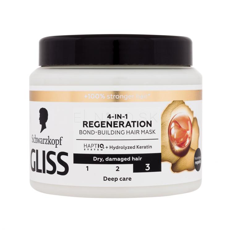 Schwarzkopf Gliss Regeneration 4-in-1 Hair Mask Maska na vlasy pre ženy 400 ml