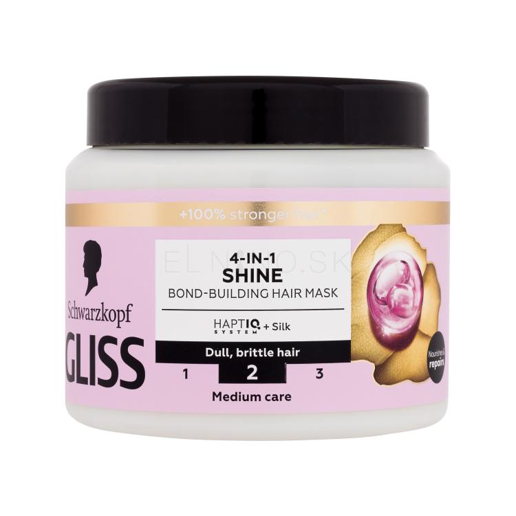 Schwarzkopf Gliss Shine 4-in-1 Hair Mask Maska na vlasy pre ženy 400 ml