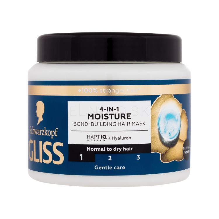 Schwarzkopf Gliss Moisture 4-in-1 Hair Mask Maska na vlasy pre ženy 400 ml