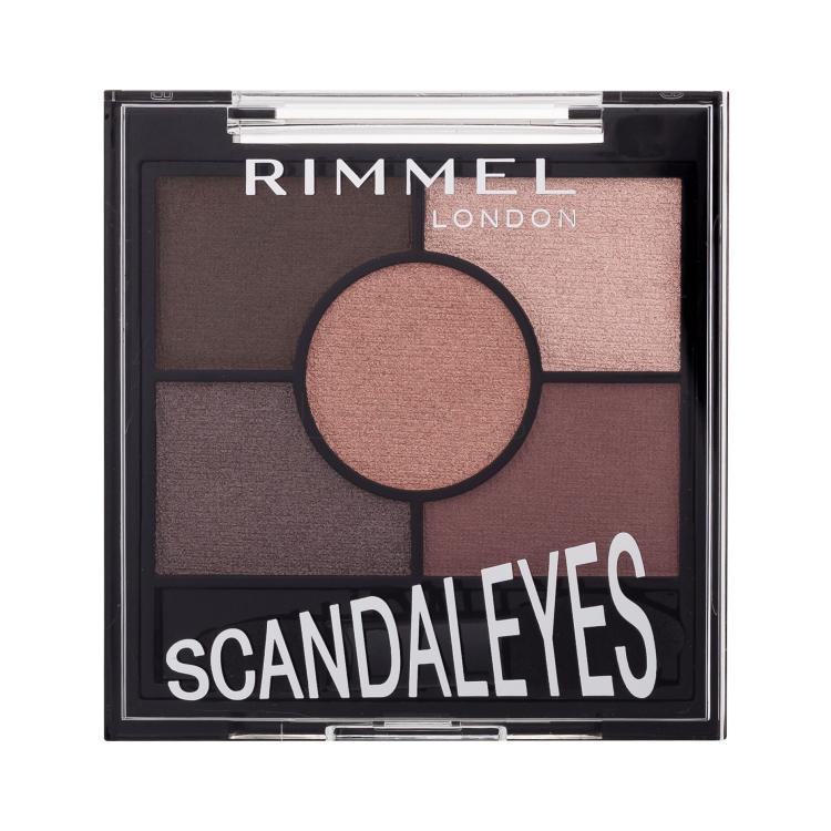 Rimmel London Scandaleyes 5 Pan Eyeshadow Palette Očný tieň pre ženy 3,8 g Odtieň 003 Rose Quartz