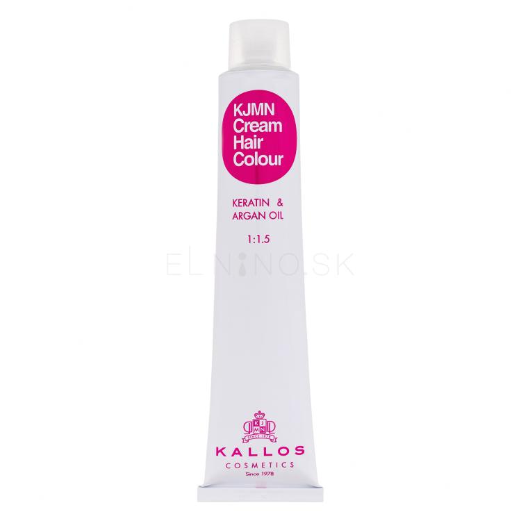 Kallos Cosmetics KJMN Cream Hair Colour Keratin &amp; Argan Oil Farba na vlasy pre ženy 100 ml Odtieň 0.44 Copper