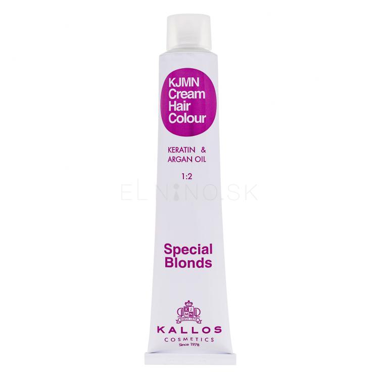 Kallos Cosmetics KJMN Cream Hair Colour Keratin &amp; Argan Oil Special Blonds Farba na vlasy pre ženy 100 ml Odtieň 12.013 Special Ultra Beige Blond