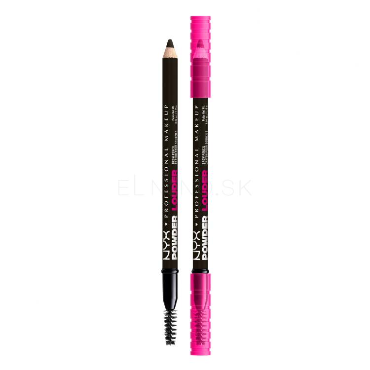 NYX Professional Makeup Powder Louder Brow Pencil Ceruzka na obočie pre ženy 1,15 g Odtieň 09 Black