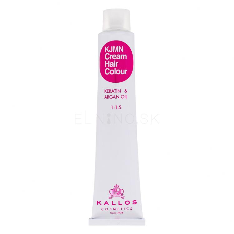 Kallos Cosmetics KJMN Cream Hair Colour Keratin &amp; Argan Oil Farba na vlasy pre ženy 100 ml Odtieň 8.00 Light Blond Plus