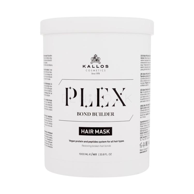 Kallos Cosmetics Plex Bond Builder Hair Mask Maska na vlasy pre ženy 1000 ml