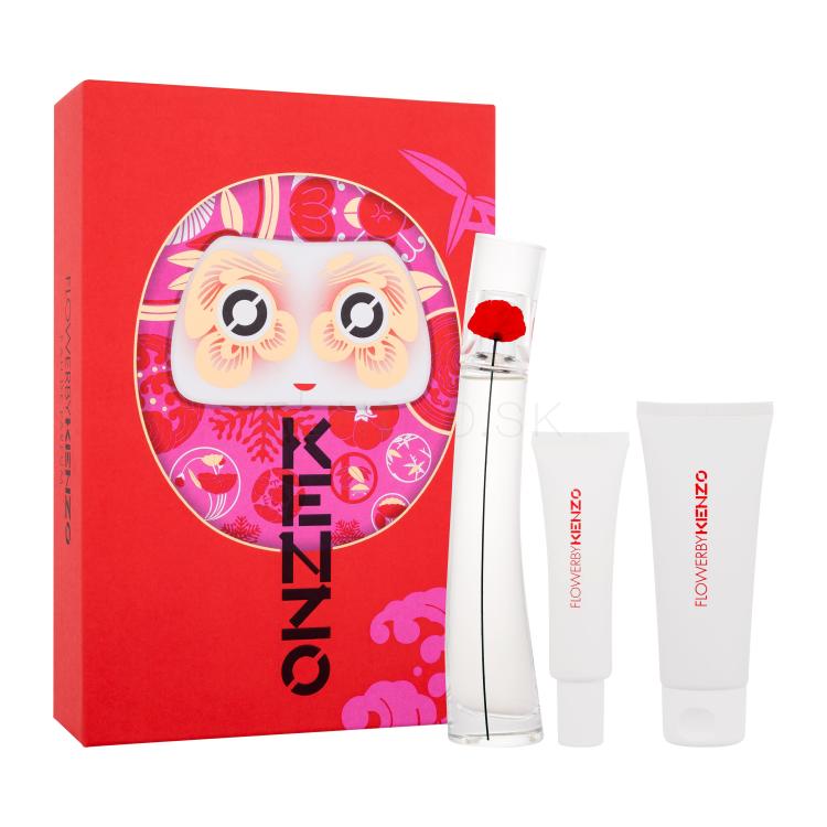 KENZO Flower By Kenzo Darčeková kazeta parfumovaná voda 50 ml + telové mlieko 75 ml + krém na ruky 20 ml