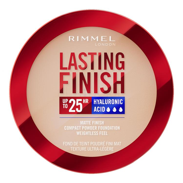 Rimmel London Lasting Finish 25H Compact Powder Foundation SPF20 Make-up pre ženy 7 g Odtieň 002 Pearl