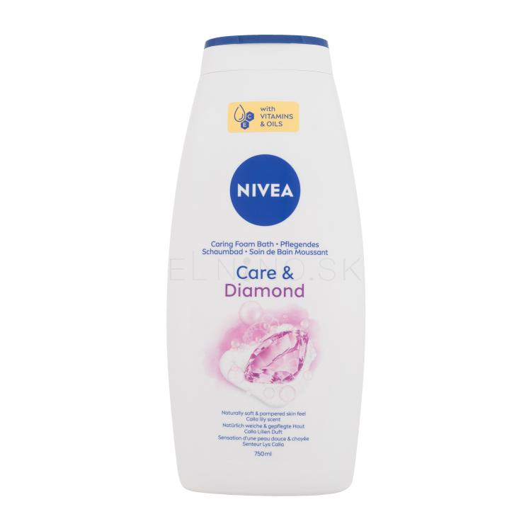 Nivea Care &amp; Diamond Caring Foam Bath Pena do kúpeľa pre ženy 750 ml