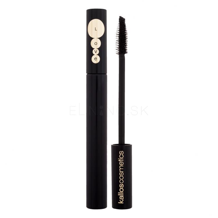 Kallos Cosmetics Love Waterproof Mascara Špirála pre ženy 8 ml Odtieň 01 Black