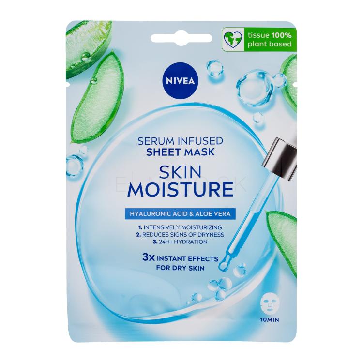 Nivea Skin Moisture Serum Infused Sheet Mask Pleťová maska pre ženy 1 ks