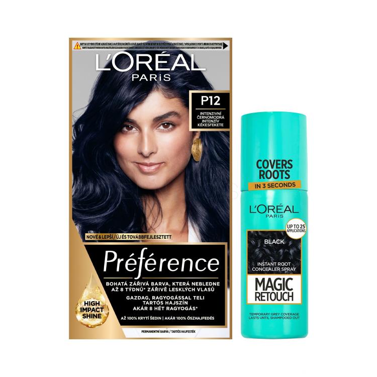 Set Farba na vlasy L&#039;Oréal Paris Magic Retouch Instant Root Concealer Spray + Farba na vlasy L&#039;Oréal Paris Préférence