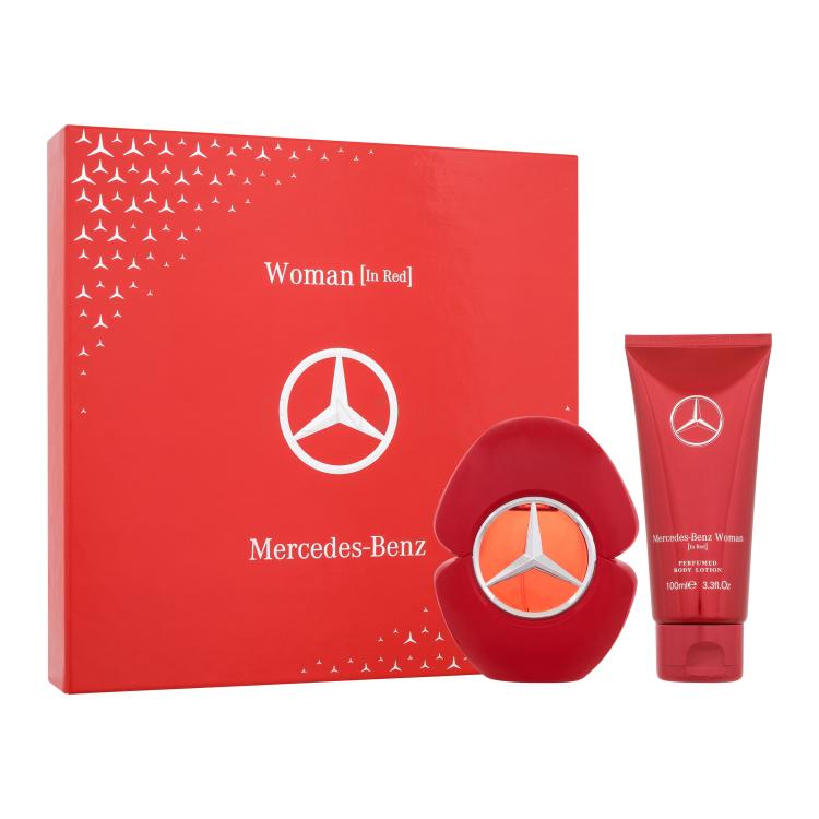 Mercedes-Benz Woman In Red Darčeková kazeta parfumovaná voda 90 ml + telové mlieko 100 ml