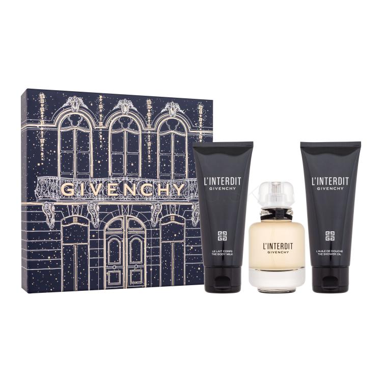 Givenchy L&#039;Interdit Darčeková kazeta parfumovaná voda 50 ml + telové mlieko 75 ml + sprchovací olej 75 ml