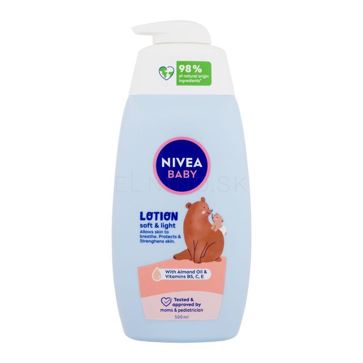 Nivea Baby Soft &amp; Light Lotion Telové mlieko pre deti 500 ml