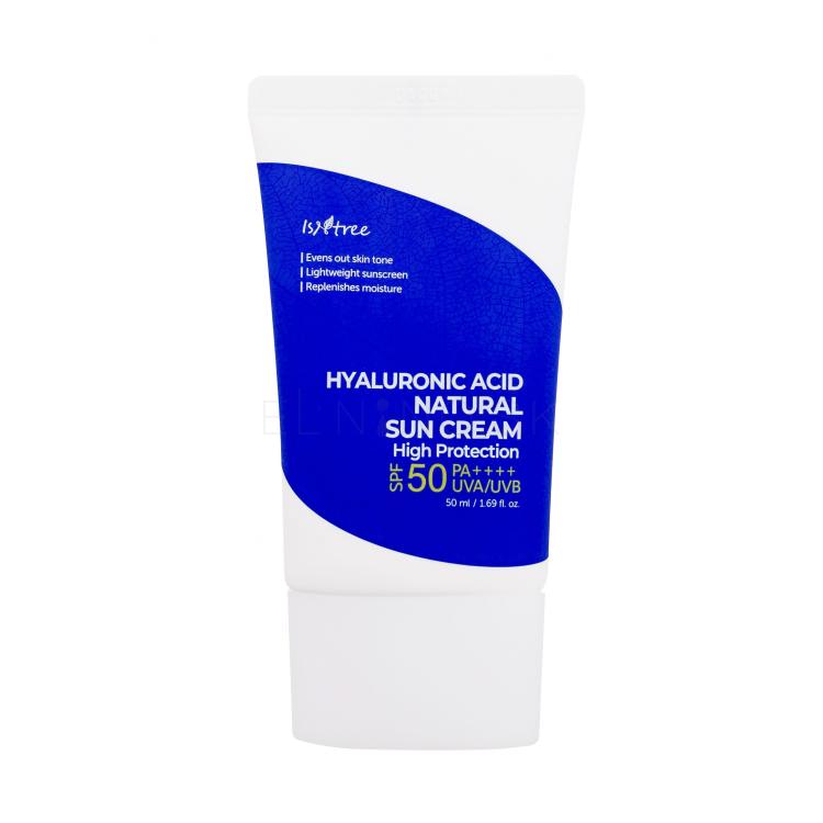 Isntree Hyaluronic Acid Natural Sun Cream SPF50+ Opaľovací prípravok na tvár pre ženy 50 ml