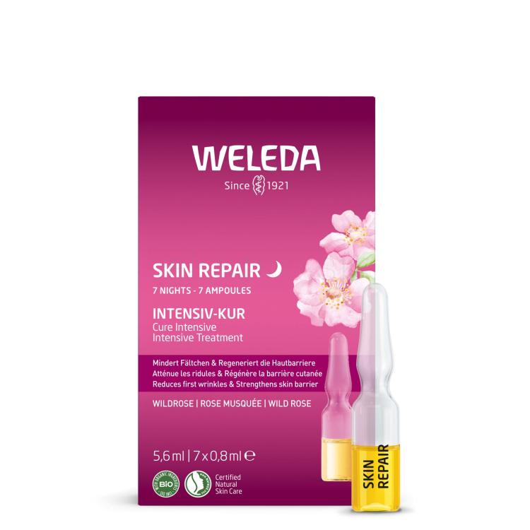 Weleda Wild Rose 7 Nights Intensive Treatment Pleťové sérum pre ženy 7x0,8 ml