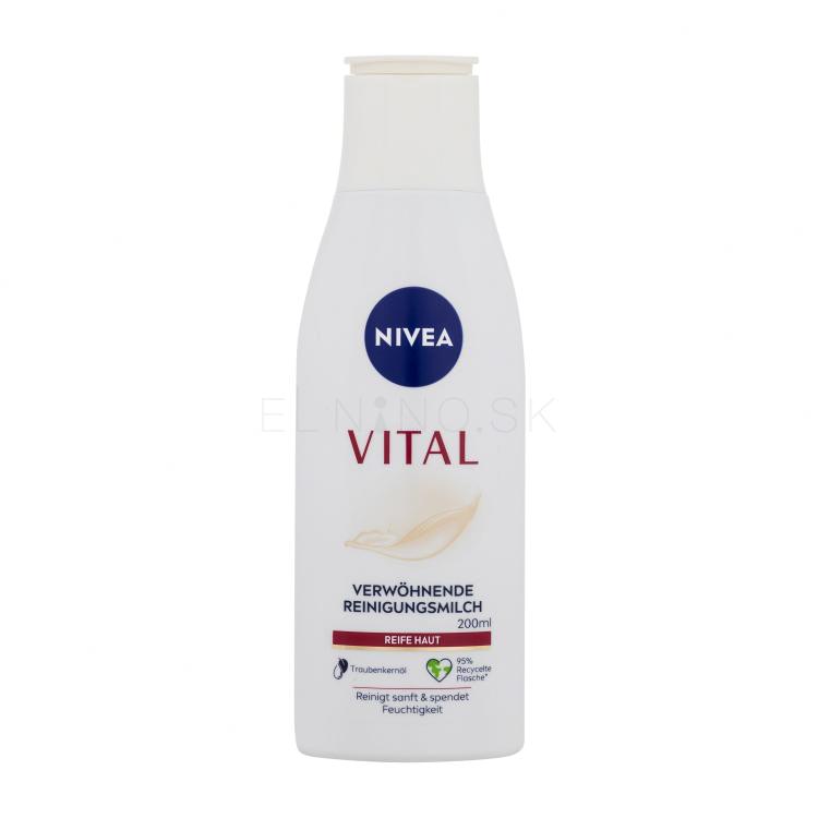 Nivea Vital Pampering Cleansing Milk Čistiace mlieko pre ženy 200 ml