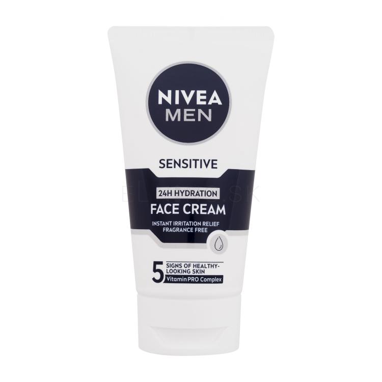 Nivea Men Sensitive 24H Hydration Face Cream Denný pleťový krém pre mužov 75 ml