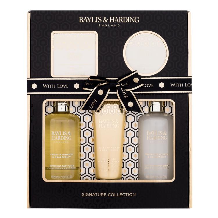 Baylis &amp; Harding Sweet Mandarin &amp; Grapefruit Signature Collection Darčeková kazeta sprchovací gél 300 ml + telové mlieko 130 ml + sprchovací krém 300 ml + mydlo 150 g + telové maslo 100 ml