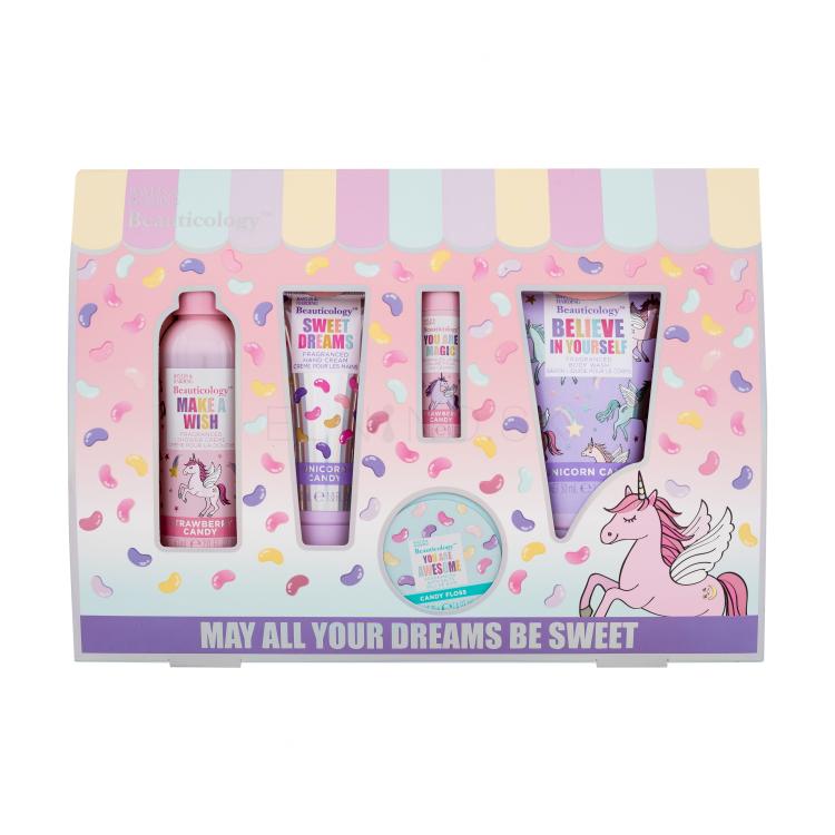 Baylis &amp; Harding Beauticology May All Your Dreams Be Sweet Darčeková kazeta sprchovací krém Make A Wish 60 ml + krém na ruky Sweet Dreams 30 ml + sprchovací gél Believe In Yourself 50 ml + balzam na pery You Are Magic 5 g + kúpeľová soľ You Are Awesome 70 g