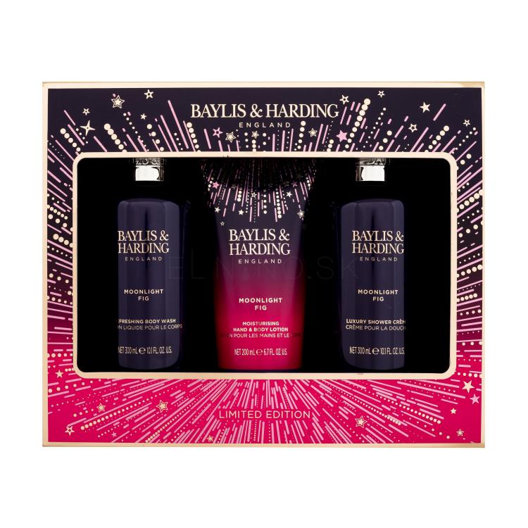 Baylis &amp; Harding Moonlight Fig Darčeková kazeta sprchovací gél 300 ml + telové mlieko 200 ml + sprchovací krém 300 ml