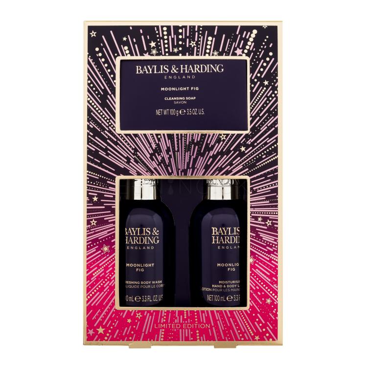 Baylis &amp; Harding Moonlight Fig Darčeková kazeta sprchovací gél 100 ml + telové mlieko 100 ml + tuhé mydlo 100 g