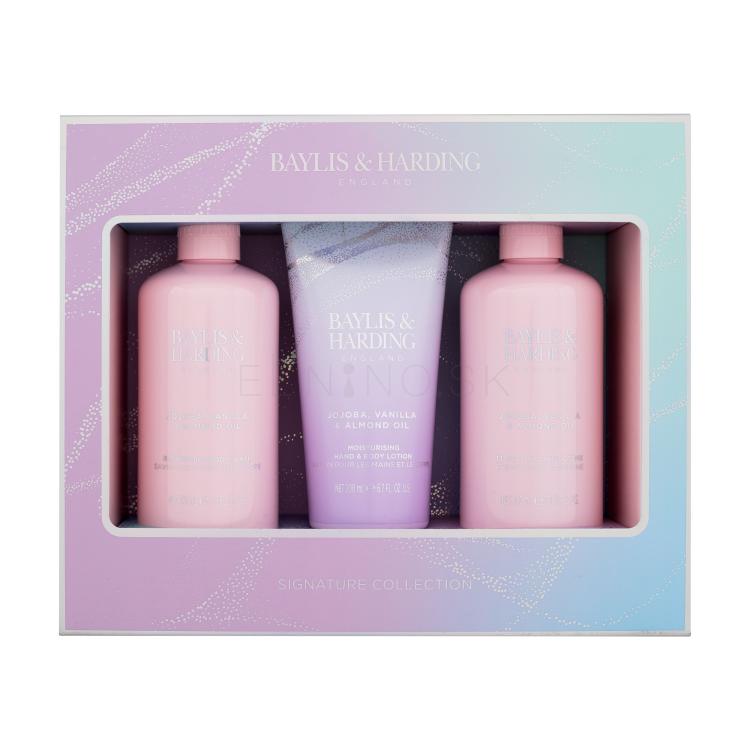 Baylis &amp; Harding Jojoba, Vanilla &amp; Almond Oil Signature Collection Darčeková kazeta sprchovací gél 300 ml + telové mlieko 200 ml + sprchovací krém 300 ml