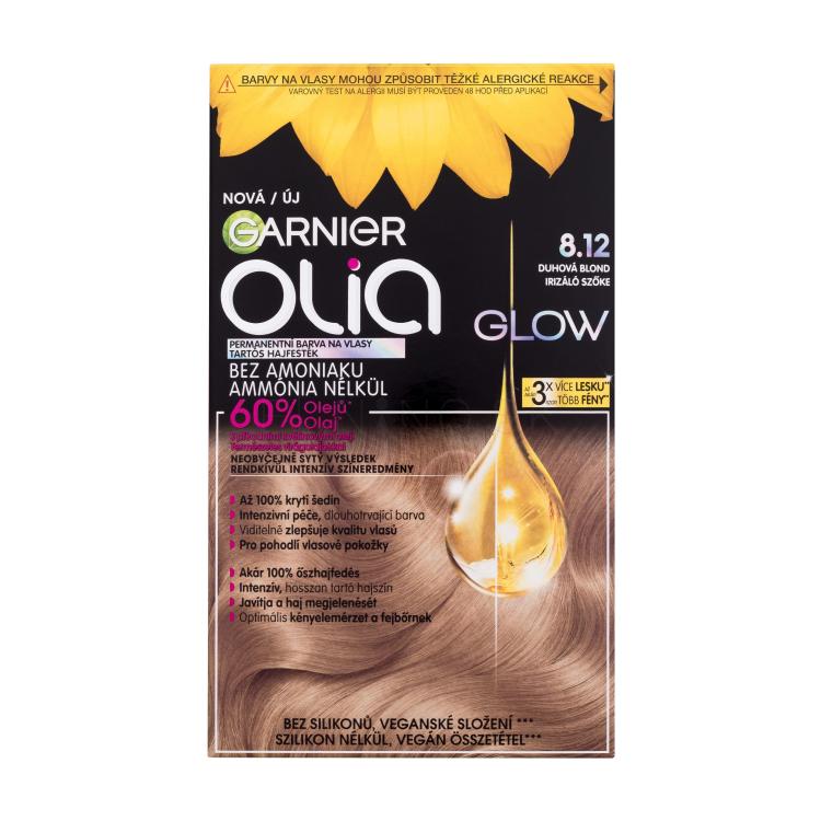 Garnier Olia Glow Farba na vlasy pre ženy 60 g Odtieň 8.12 Rainbow Blonde poškodená krabička