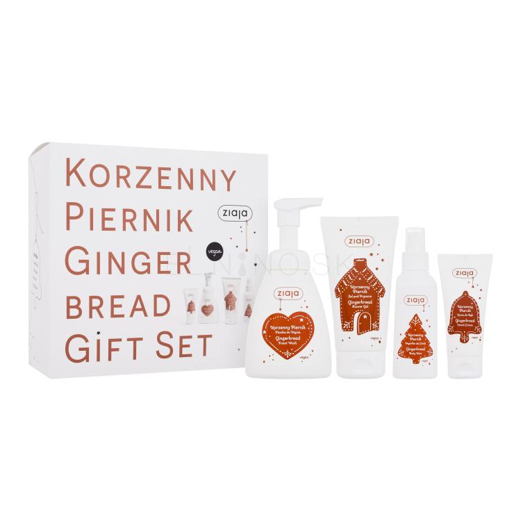 Ziaja Gingerbread Gift Set Darčeková kazeta sprchovací gél 160 ml + tekuté mydlo 250 ml + krém na ruky 50 ml + telová hmla 100 ml