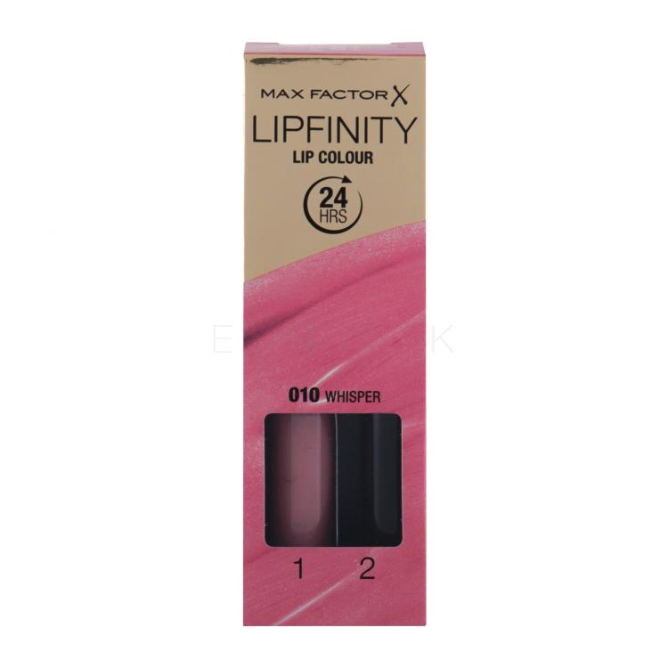 Max Factor Lipfinity 24HRS Lip Colour Rúž pre ženy 4,2 g Odtieň 010 Whisper poškodená krabička