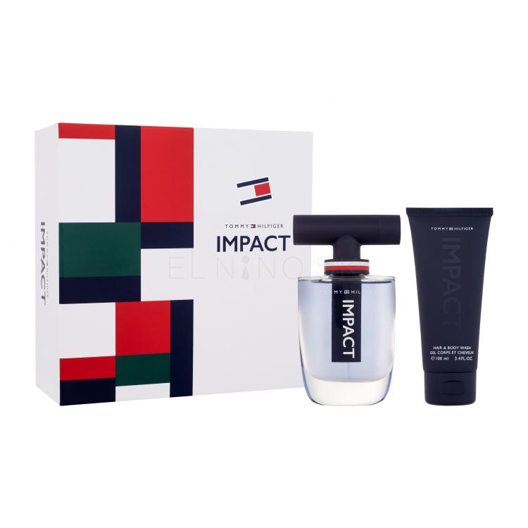 Tommy Hilfiger Impact SET1 Darčeková kazeta toaletná voda 100 ml + sprchovací gél 100 ml + toaletná voda 4 ml