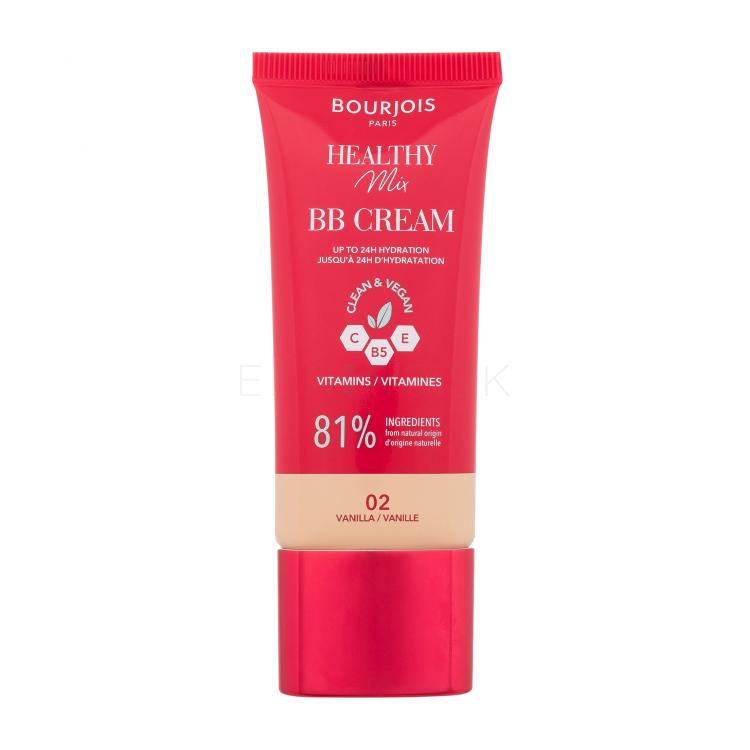 BOURJOIS Paris Healthy Mix Clean &amp; Vegan BB Cream BB krém pre ženy 30 ml Odtieň 02 Vanile