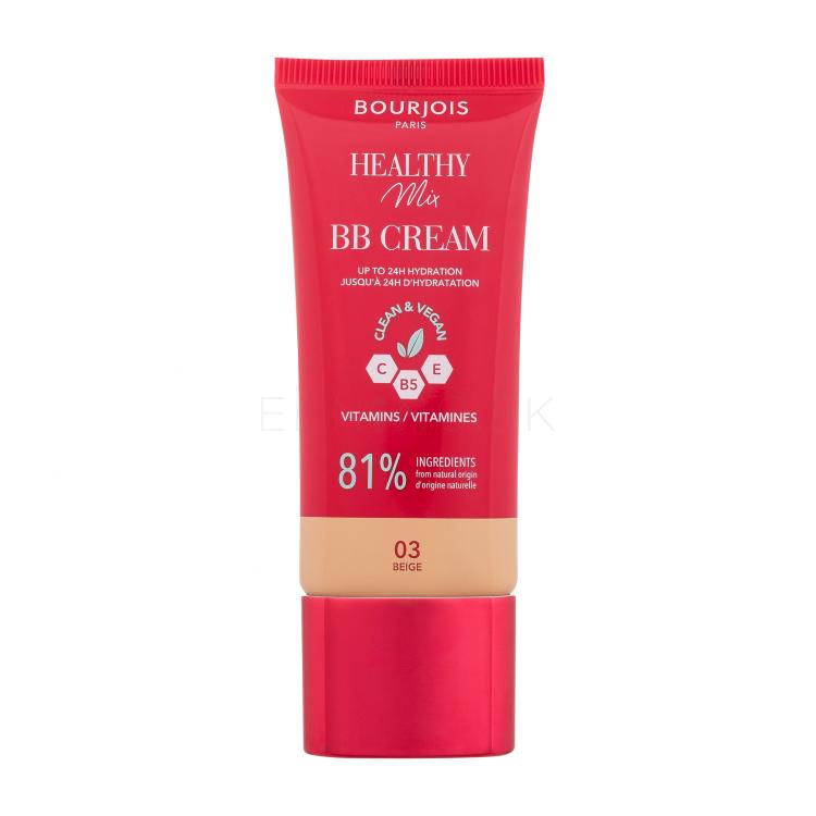 BOURJOIS Paris Healthy Mix Clean &amp; Vegan BB Cream BB krém pre ženy 30 ml Odtieň 03 Beige