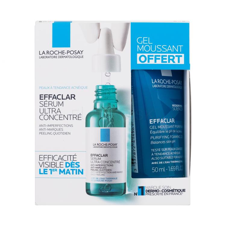 La Roche-Posay Effaclar Ultra Concentrated Darčeková kazeta pleťové sérum Effaclar Ultra Concentrated Serum 30 ml + čistiaci gél Effaclar Purifying Foaming Gel 50 ml