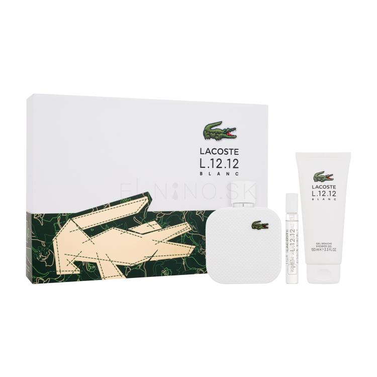 Lacoste L.12.12 Blanc Darčeková kazeta toaletná voda 100 ml + sprchovací gél 100 ml + toaletná voda 7,5 ml