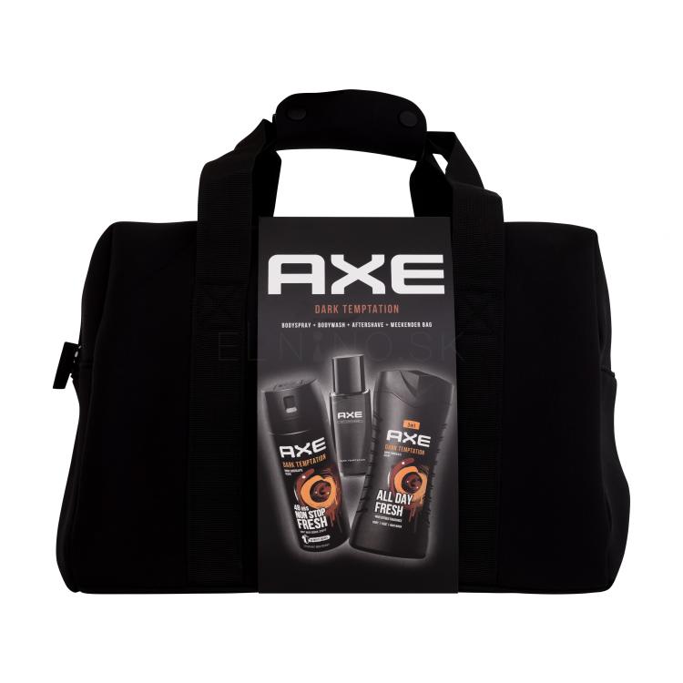 Axe Dark Temptation Darčeková kazeta sprchovací gél 250 ml + dezodorant 150 ml + voda po holení 100 ml + víkendová taška