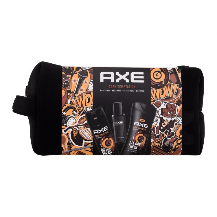 Axe Dark Temptation Darčeková kazeta sprchovací gél 250 ml + dezodorant 150 ml + voda po holení 100 ml + kozmetická taška