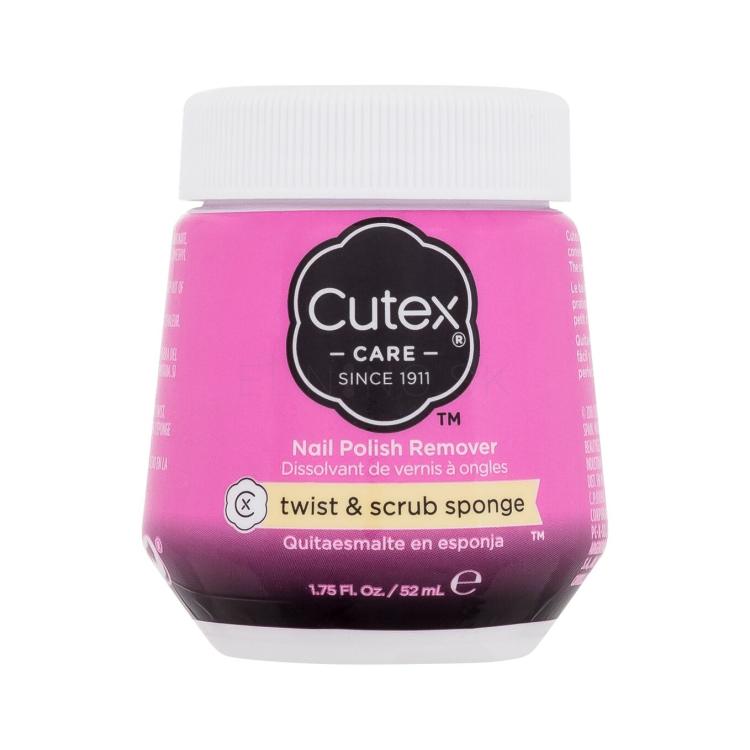 Cutex Twist &amp; Scrub Sponge Nail Polish Remover Odlakovač nechtov pre ženy 52 ml