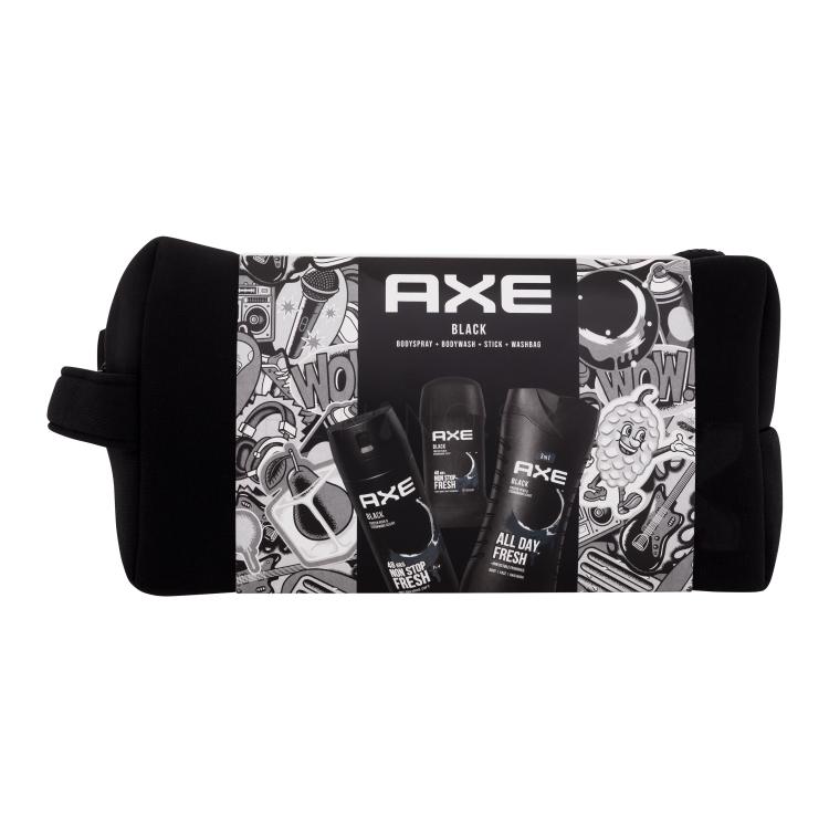 Axe Black Darčeková kazeta sprchovací gél 250 ml + dezodorant 150 ml + tuhý dezodorant 50 ml + kozmetická taška