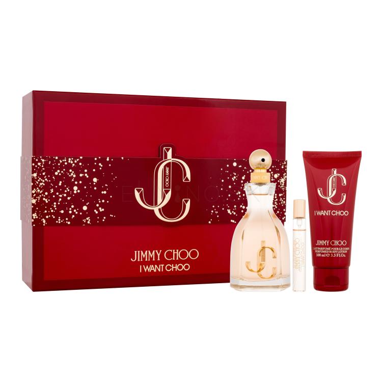 Jimmy Choo I Want Choo Darčeková kazeta parfumovaná voda 100 ml + telové mlieko 100 ml + parfumovaná voda 7,5 ml